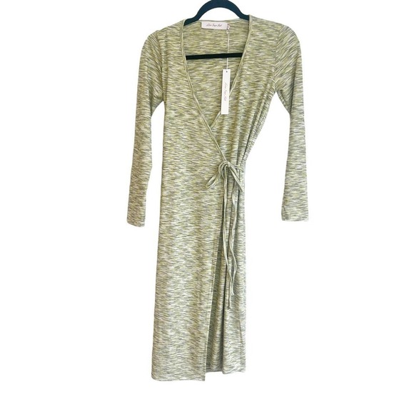 LISA SAYS GAH Lucille Long Sleeve Wrap Midi Dress in Flame Women's Size XS - Picture 7 of 13